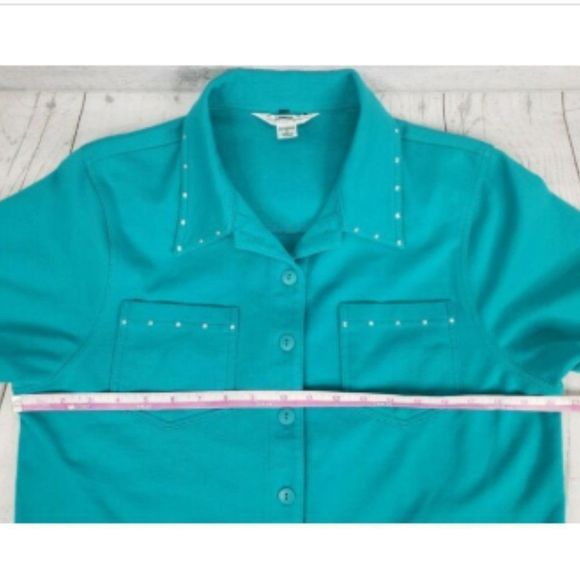 Blast Studio 2 Pc Outfit Sz Small Petite Turquoise - Picture 3 of 8
